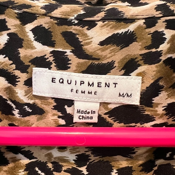 Equipment Leopard Print Long Sleeve Dress - Picture 4 of 4